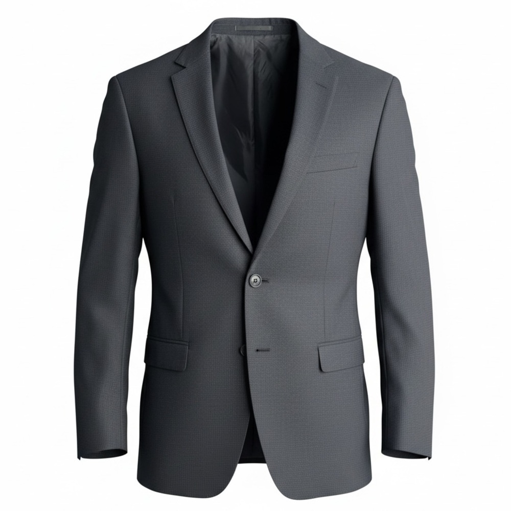 Z Zegna Drop 7 Blazer Sports Jacket 2 Button Wool Mens Size 50L Navy Micro Check